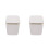 2Pcs White Plastic Desktop Trash Can for Home and Office 1