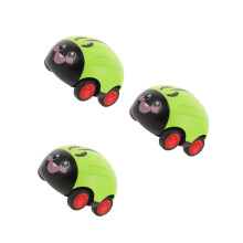 3Pièces Jouets Voitures Mini Vertes À Rappel Design Animé Captivant