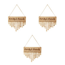3Pièces Calendrier En Bois Beige Rappel Familial Facile À Assembler