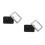 2Ensembles Cache-Jeu De Direction Aluminium Noir Pour 1