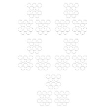150Pcs Silver Stainless Steel Ring Bases Adjustable for Decoration DIY