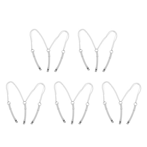 5Pièces Ajustables Blanches À Perles Pour Jupes Et Pantalons