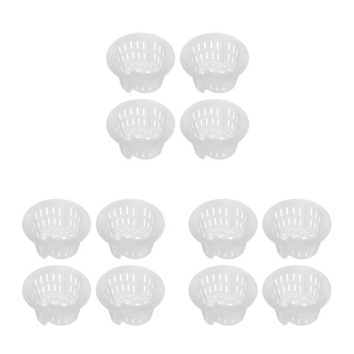12Pcs Durable Plastic Hydroponic Plant Baskets for Balcony Garden Use