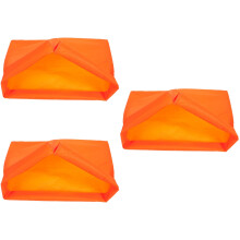 3Pcs Fabric Dustpan Bag Orange Large Capacity Cleaning Tool Outdoors