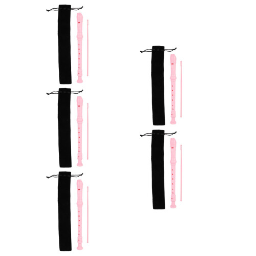 5Sets Pink Children ABS Clarinet 8-Hole Beginner Wind Instrument