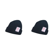 2Pièces Bonnet Noir Tricoté Bébé Pour Photos