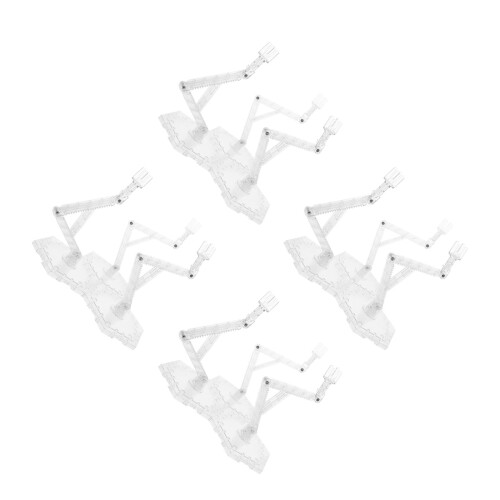 4Pcs Versatile Clear ABS Doll Figure Display Support Stands