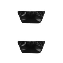 2Pcs PU Glasses Travel Case Black Portable Eyeglass Sunglasses Pouch