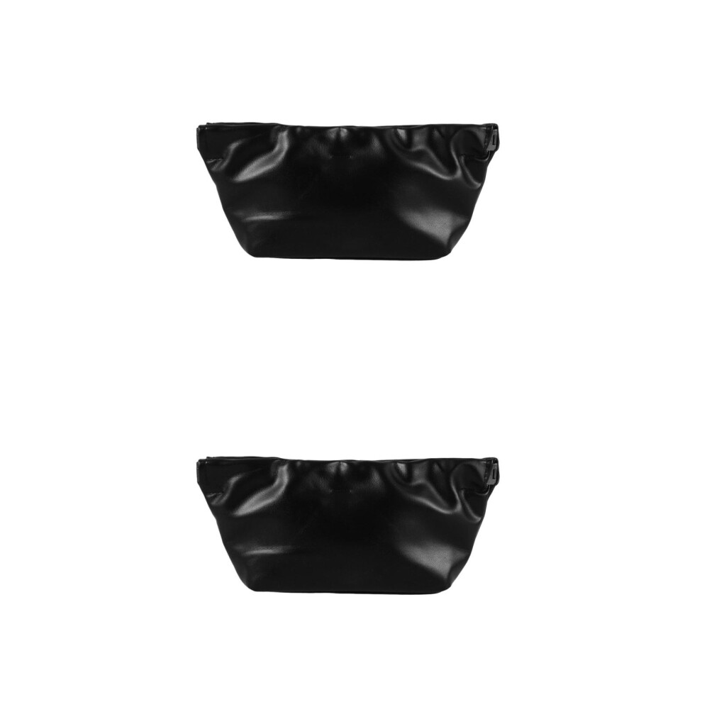 Ohphcall Black 2Pcs Pu Glasses Travel Case Portable Eyeglass Sunglasses Pouch
