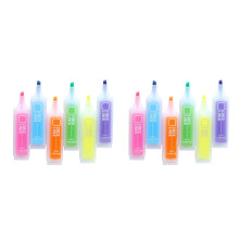 12Pcs Assorted Color Candy Highlighter Pens Easy Writing School Use