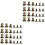 144Pièces Mini Rivets Vis Dorés Cuir Accessoires Artisanat Solide 1
