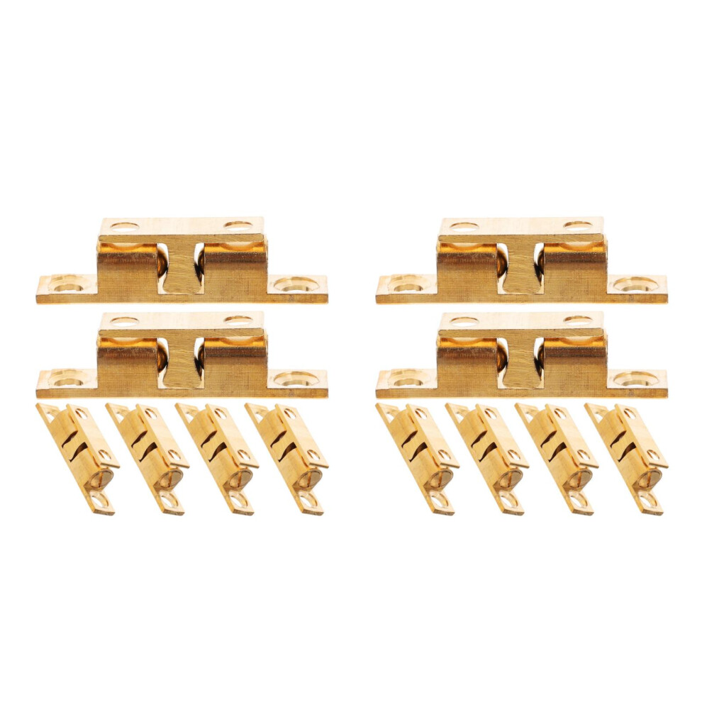 12Pcs Golden Ball Catch Door Latch For Cabinet Wardrobe Closets 3701942249393