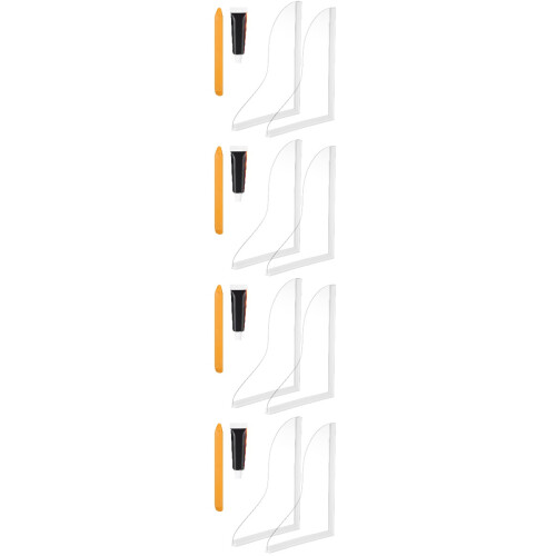 8Pcs Transparent Bathtub Edge Splash Guard Silicone Acrylic