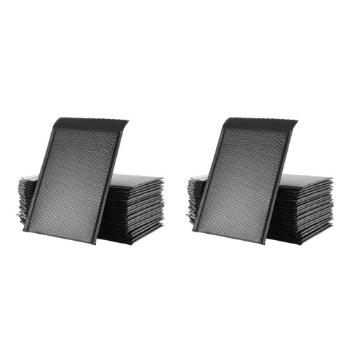 2Pcs Black Bubble Mailers Padded Envelopes Waterproof Shockproof Bags