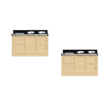 2Pièces Miniature Table Cuisinière Décor Résine Blanche Pour Maison
