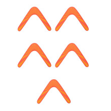 5Pcs Orange Wooden Boomerangs Outdoor Sports Toy for Kids and Adults