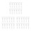 36Sets Universal Fit White Plastic Vertical Blind Slat Clips and Hooks 1