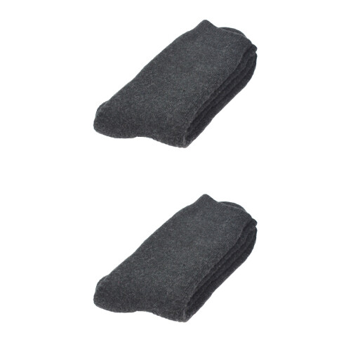 2Pcs Men Socks Dark Grey Thick Thermal Ankle Floor Sleep Bed Socks