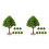 16Pcs Green Mini Scenery Trees Plastic Wood Base for Model Scenes 1