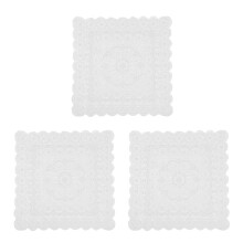 3Pcs White Lace Dust Covers for Kitchen Appliances Home Protection