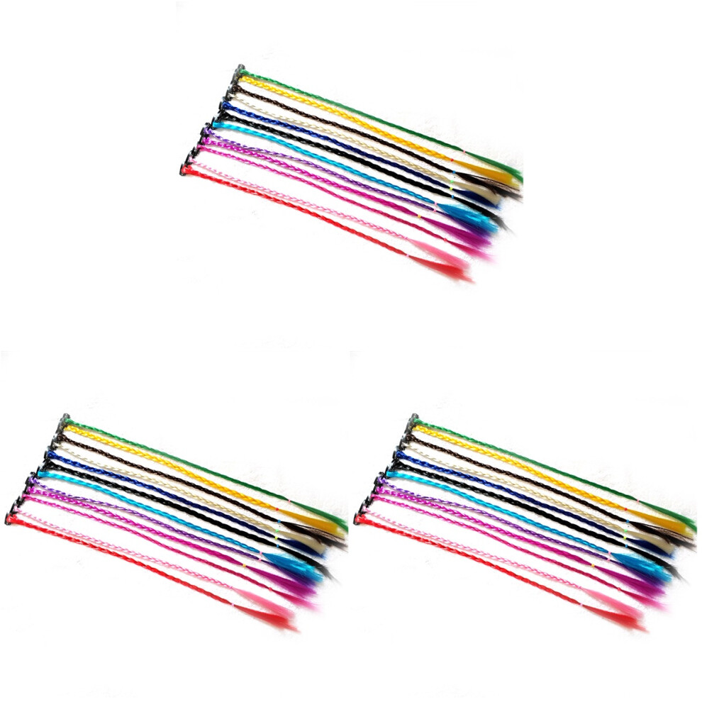 Aboofan Unisex 36Pcs Braids For Women Assorted Colors Clip In Hair Extensions Wig