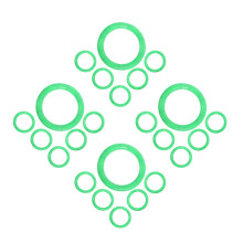 24Pcs Stable Green Plastic Watermelon Holder Rings for Fruit Display