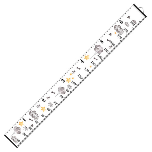 4St Wand Groeimeter Donkergrijs Meten 1