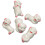 5Pcs Ceramic Pig Chopstick Rest White Chopstick Holder Spoon Stand 1