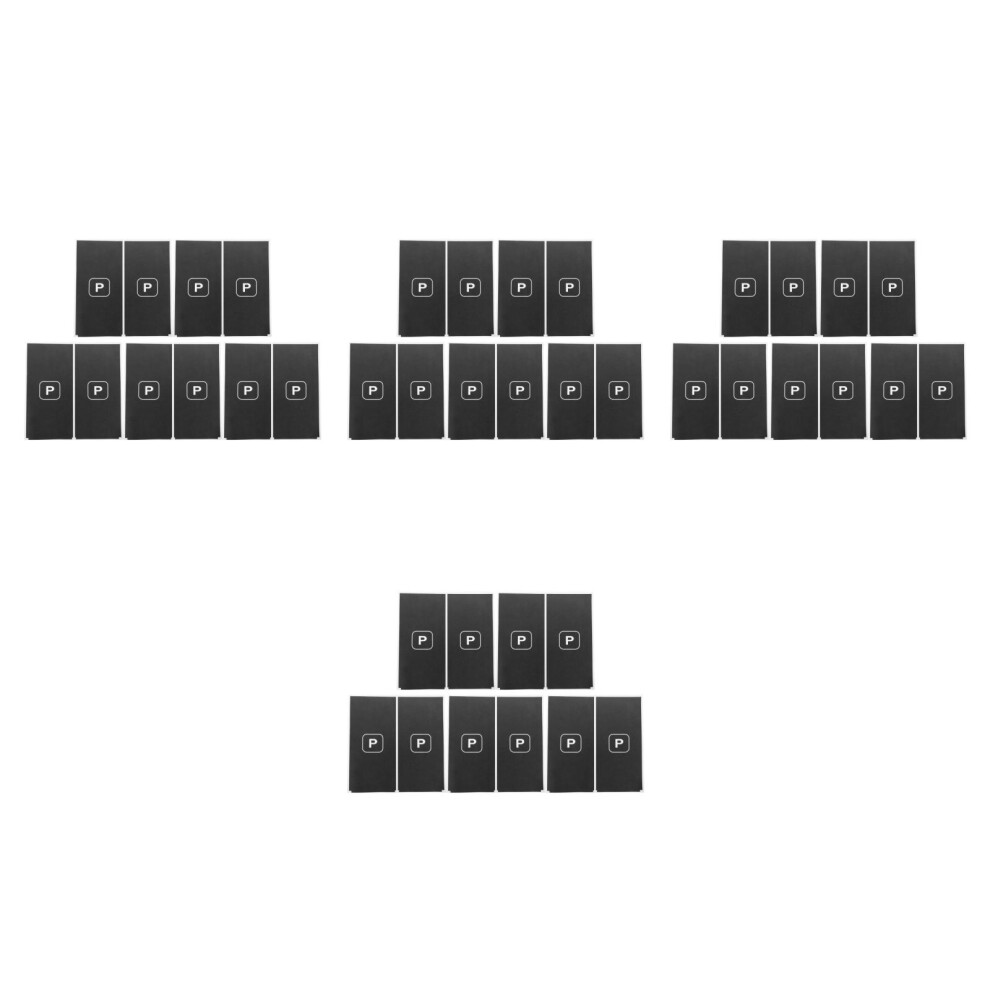 20Pcs Pvc Playroom Parking Stickers Removable Toy Car Decals Black Vaguelly