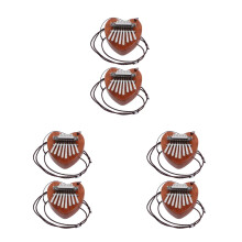 6Pièces Kalimba Pouce Compact Bois Multi Couleurs Débutants