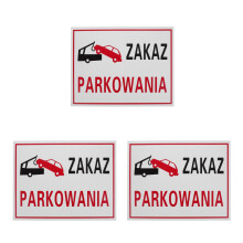 3Pcs Waterproof No Parking Signs for Outdoor Driveway Towing Warning