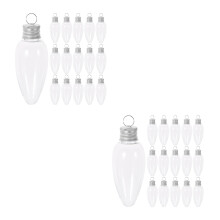 48Pcs Light Bulb Candy Boxes Transparent Pet Candy Packaging Bottles