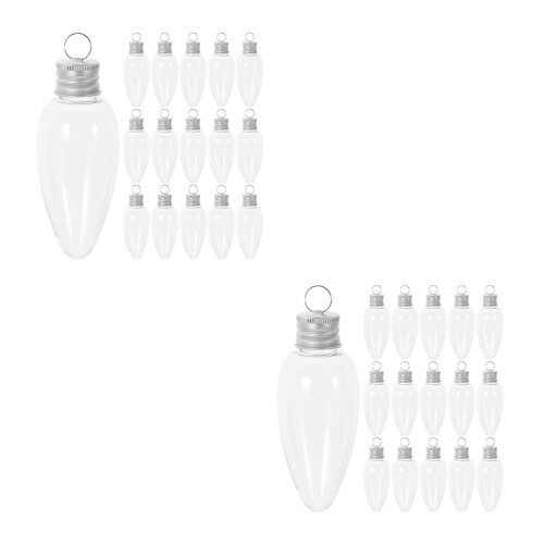 48Pcs Light Bulb Candy Boxes Transparent Pet Candy Packaging Bottles