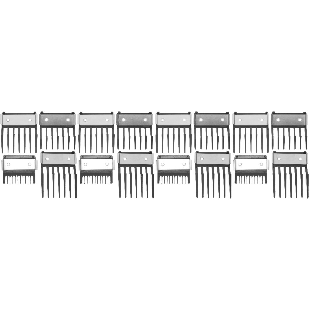 Vaguelly Black 16Pcs Convenient Clipper Guards Replacement Abs Materials