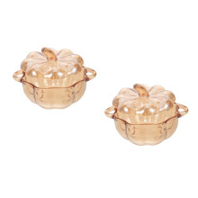 2Pièces Pot En Verre Marron Clair Pour Décoration Maison
