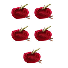 5Pcs Plush Dark Red Fruit Hairpin Cute Hair Clip for Girls Costume