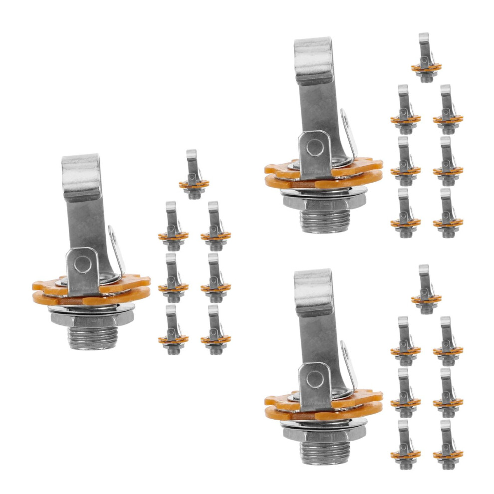 24Pcs Durable Stainless Steel 6.35Mm Mono Guitar Input Jack Socket 3703108438092