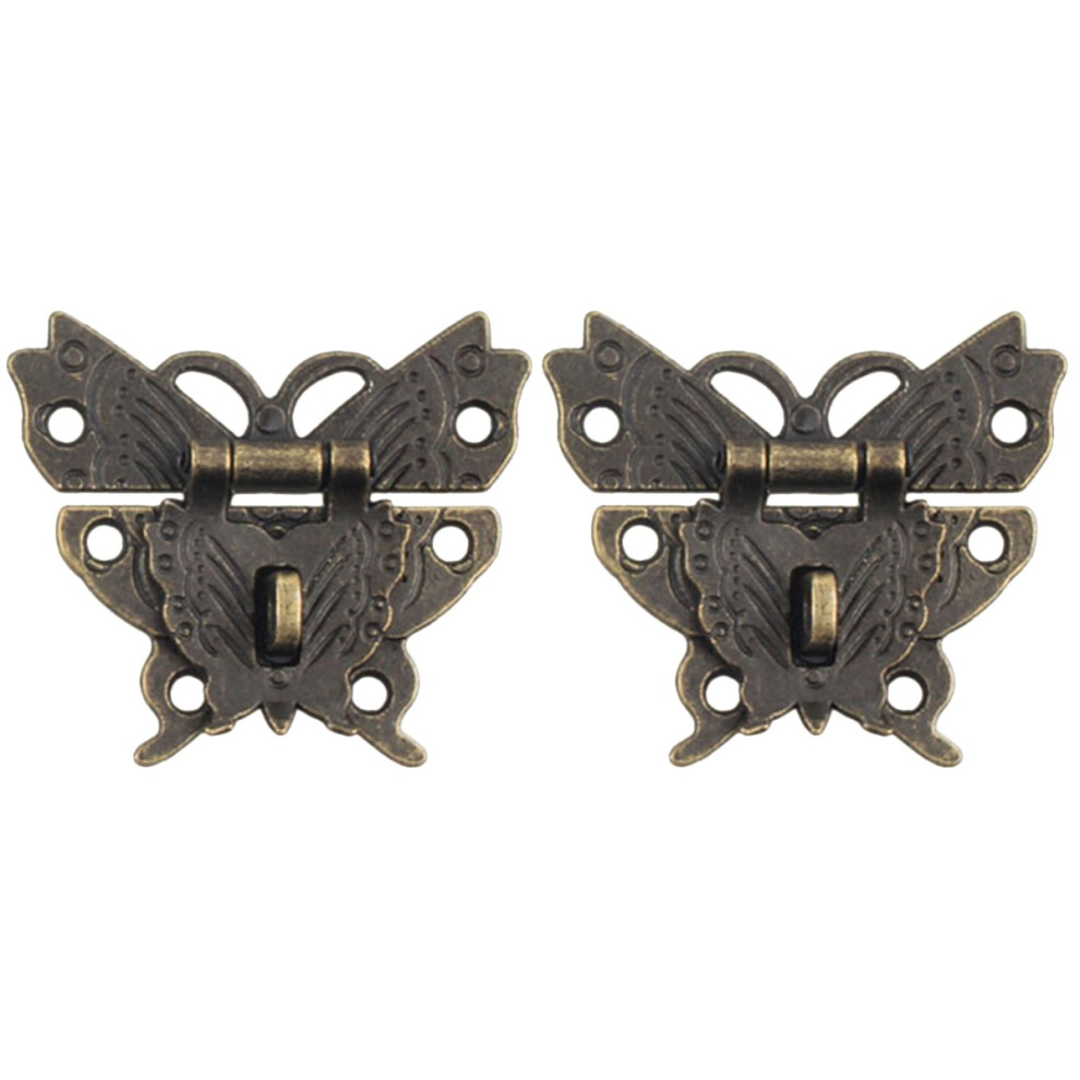 Photos - Door Lock 4Pcs Dark Brown Alloy Jewelry Box Latches Vintage Suitcase Hasp Locks