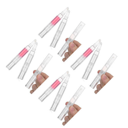 12Pièces Twist Transparent Ongles Et Gloss