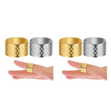 4Pièces Anneaux Thimble Métal Pour Couture Multi Couleurs Résistants
