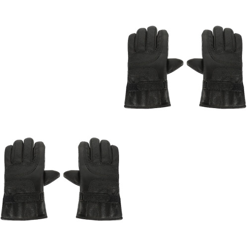 2Paires Chauffants Électriques Noir Ajustables Tactiles