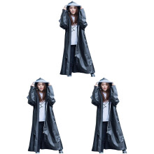 3Pièces Poncho Adulte Noir Étanche Parfait Pour Camping