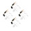 4Ensembles Valve De Douche Argent Usage Salle De Bain Durable 1