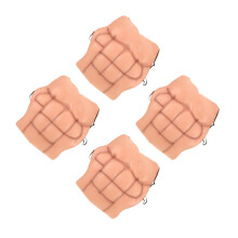 4Pcs High Detail Fake Muscle Costume Men Beige Lightweight Prop