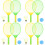4Ensembles Ensemble Badminton Junior Coloré Surface Agrandie 7