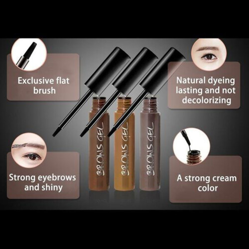 3Pièces Gel Sourcils Couleur Gris Peeling Tenue 2