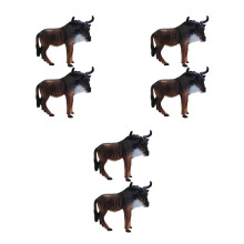 6Pièces Figurines De Gnou Africain En PVC Multi Couleurs Jeu Éducatif