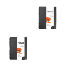 2Pièces Carnet Spiralé Papier Premium Assorti Pour Peinture