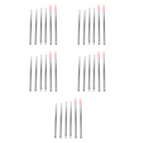 10Sets Three-Section Telescoping Mop and Broom Handles Silver