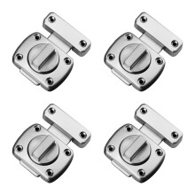 4Pcs Silver Door Lock Latches Zinc Alloy for Bathroom Bedroom Doors